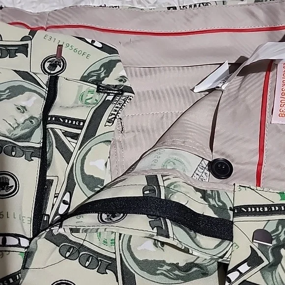 OPPO SUITS SET Stylish Money Print Blazer/ Pant  Green and Black - Picture 12 of 15